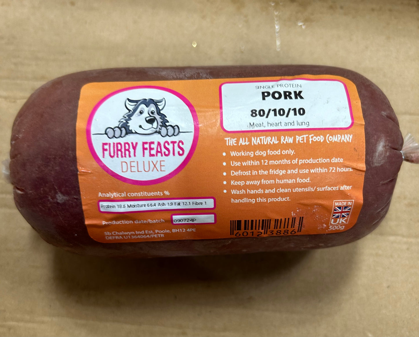 Furry Feasts - Pork (500g)